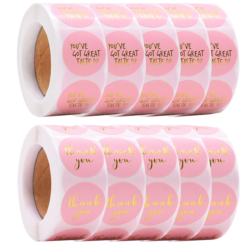 500 Stück Dankeschön-Aufkleber, 2,5 cm, für kleine Unternehmen, Siegelaufkleber, Umschläge, Geschenktüten/Box, Etikettenaufkleber, Weihnachtsgeschenke