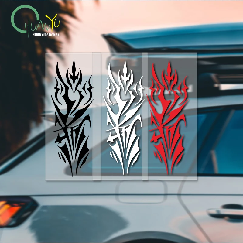 

Наклейки на кузов автомобиля с шиповидными узорами для маскировки больших царапин, водонепроницаемые и светоотражающие декоративные наклейки.