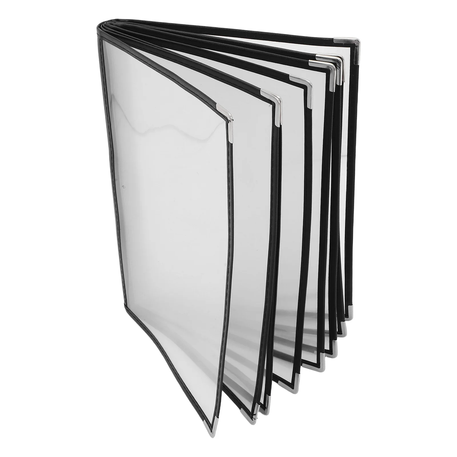 

Clear PVC Menu Binder Restaurant Menu Book A4 Size 8 Pages 16 Views Replacement File Protector Cafes Bars PVC Notebook