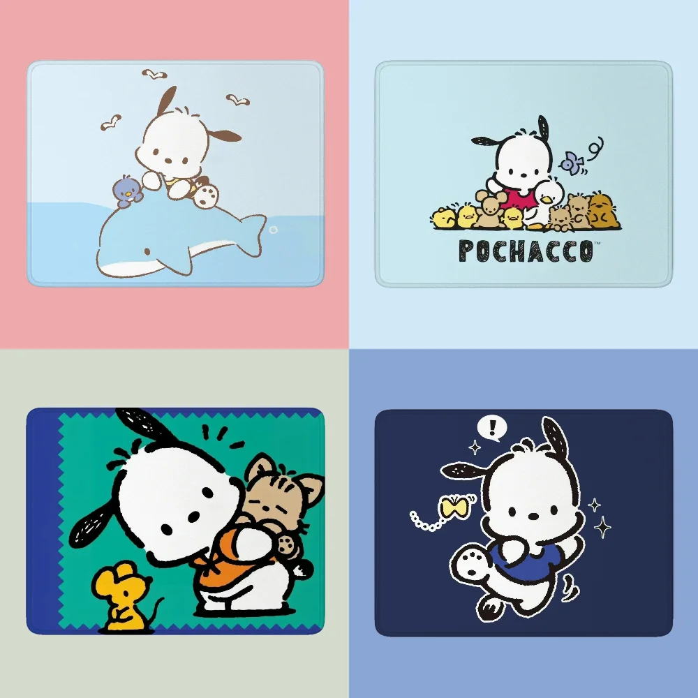 Sanrio Small Pochacco Kawaii Mousepad Computer Mouse Mats Pc Gaming Pad Cute Mausepad Gamer Rubber Mat Deskmat Pad on the Table