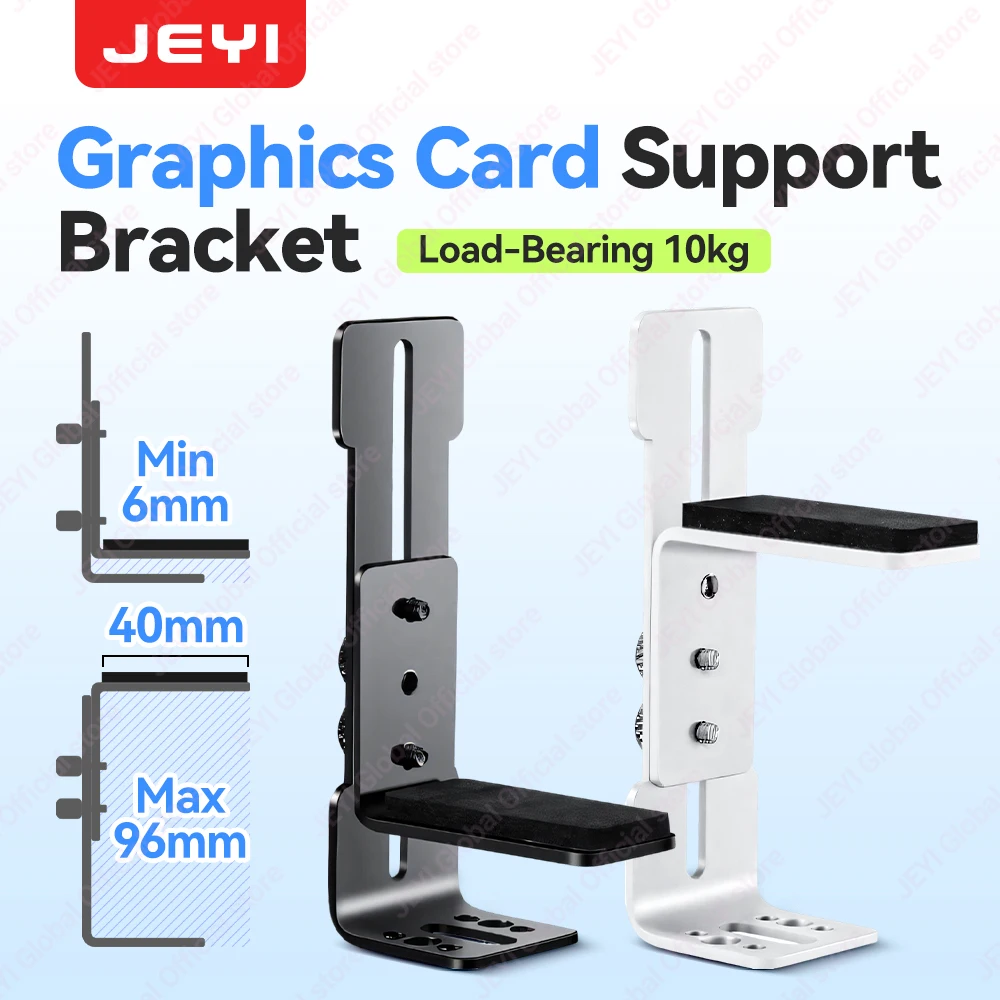 JEYI Graphics Card Holder Adjustable Jack GPU Video Card Bracket Prevent Sagging for ITX/ATX Desktop PC Case Mount Accessory