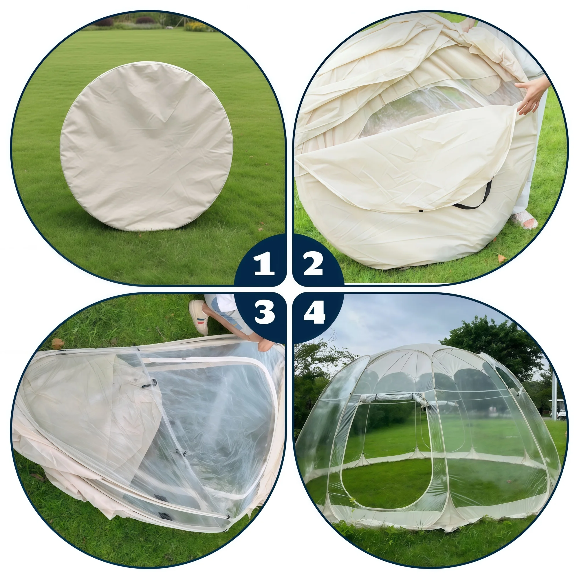 Large Quick-Set Bubble Tent Portable Outdoor Igloo Extreme Cold Resistant Winter Shelter for Camping And Backyard Use image 5