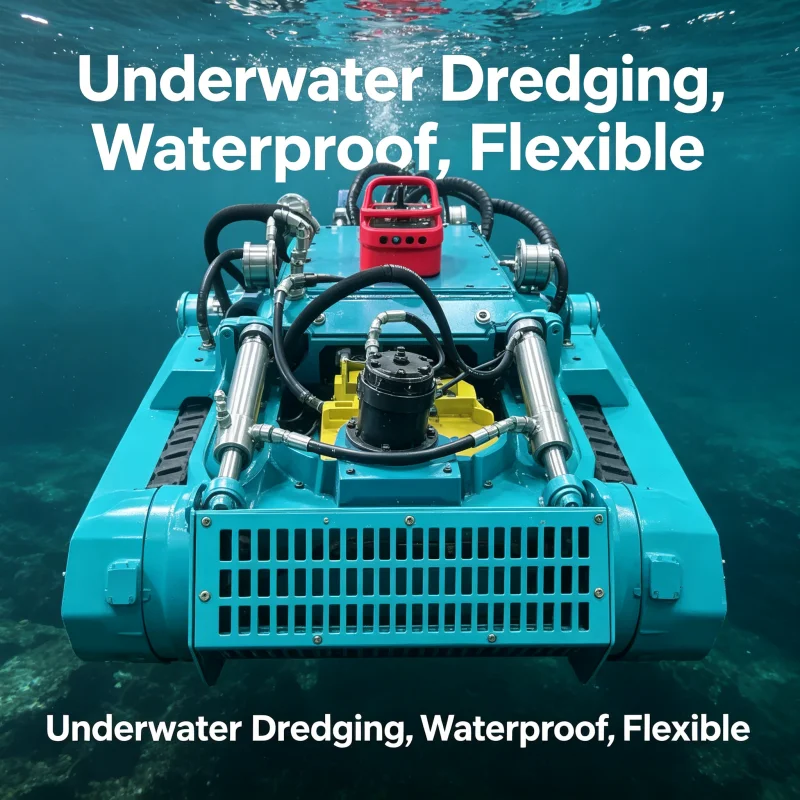 Remote Control Sewer Cleaning Robot With High Pressure Jetting Nozzle Submersible Sludge Removal System For Municipal Pipeline