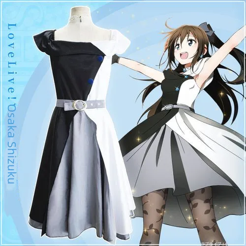 Anime LoveLive! Osaka Shizuku Cosplay Costume Aldult Woman Prom Dress Headdress Gloves Socks Halloween Suit