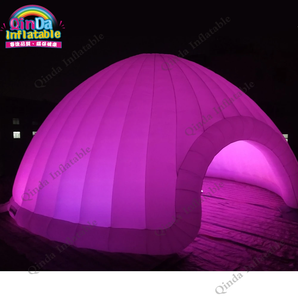 Oxford stoffen opblaasbare evenementenkoepeltent, nieuw design verlichting opblaasbare feesttent met luchtblazer