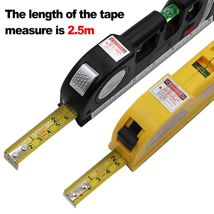 4-in-1 laser level laser tape with infrared small level portable decoration measuring tools.