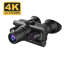 4K Gen 2/3 Night Vision Hunting Binoculars 600m Head Mounted Helmet 8x Zoom NG Night Vision Goggles with Tactical Flashlight