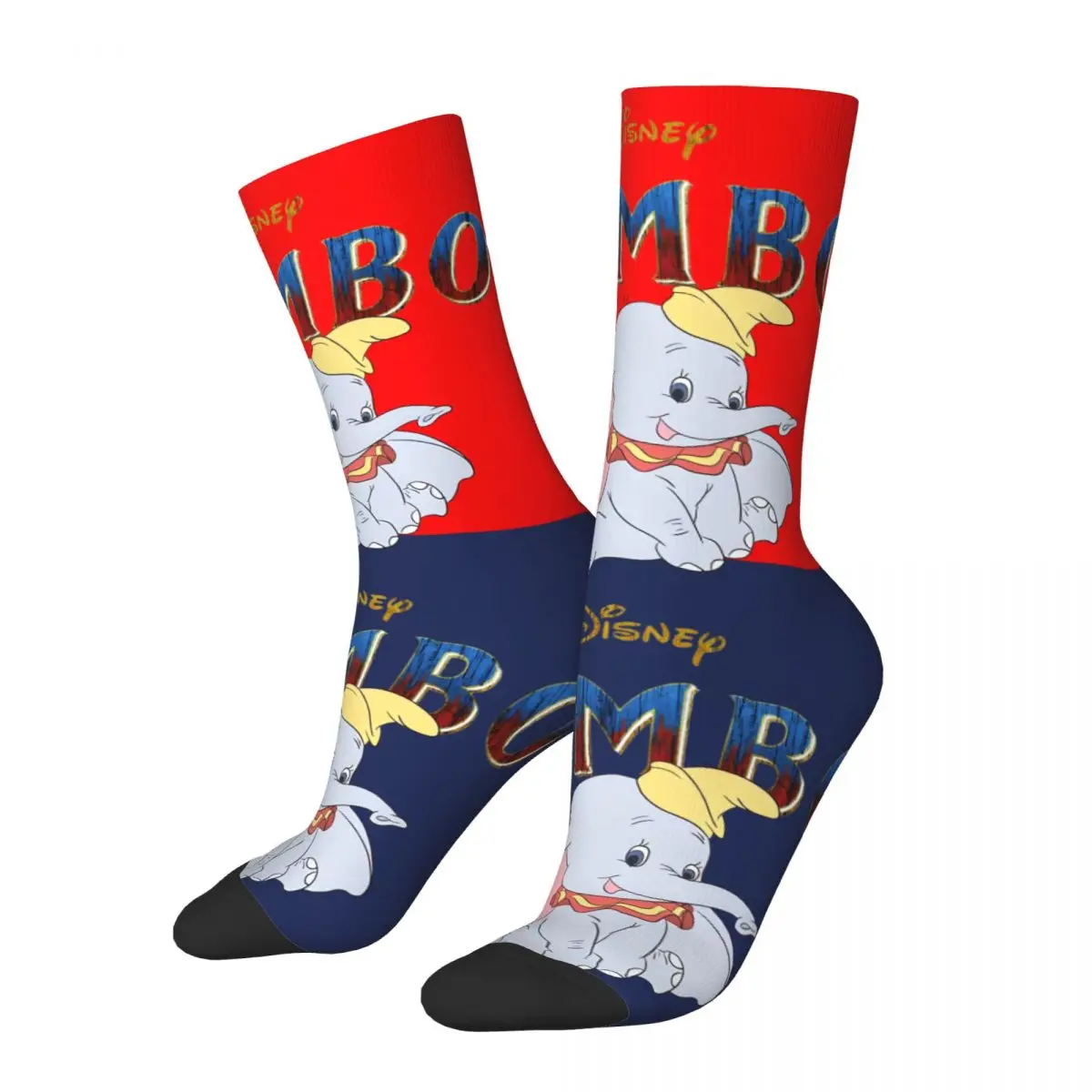 

Crazy compression Cute Elephant Sock for Men Harajuku Disney Dumbo Film Quality Pattern Crew Sock Casual