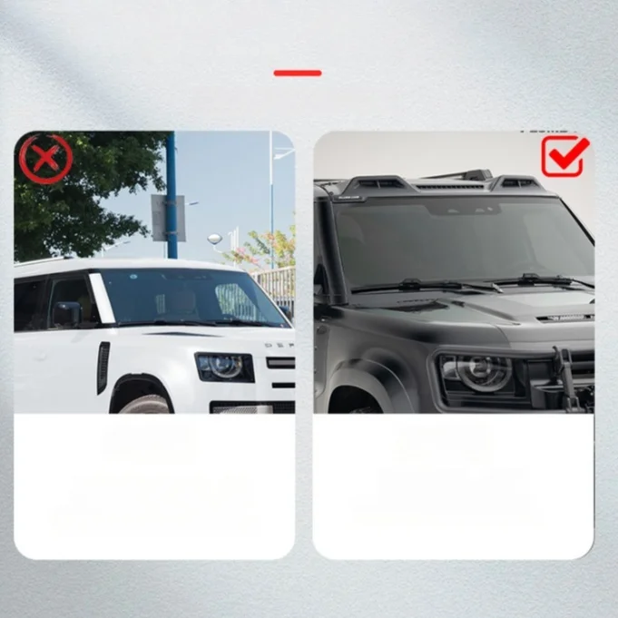 Suitable 2020-2025 for Land Rover Defender Retrofit Upgrade Carbon Fiber Roof Lights Roof Spotlights Carbon Fiber Top Deflectors