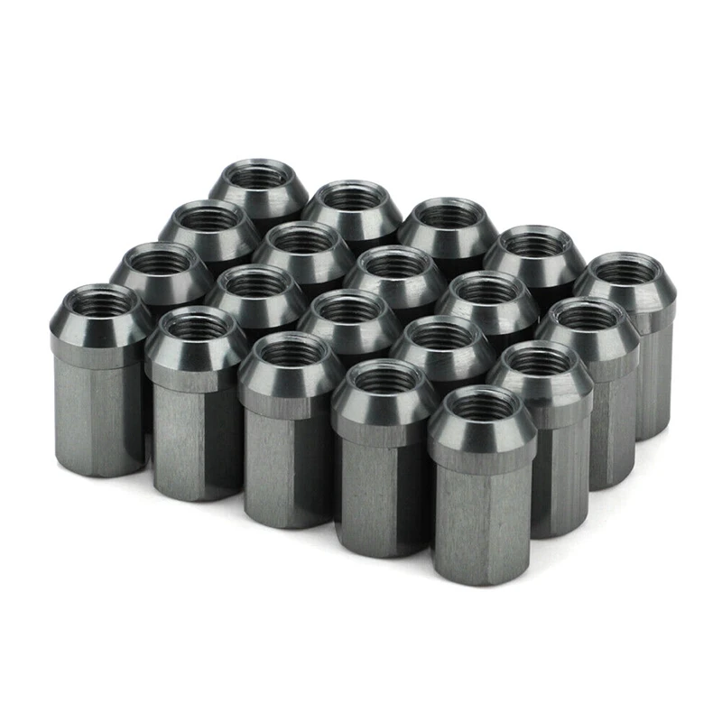 M12X1.5 Wheel Lug Nuts Aluminum Wheel Bolts 32.4X17mm 7075-T6 Titanium 20PCS