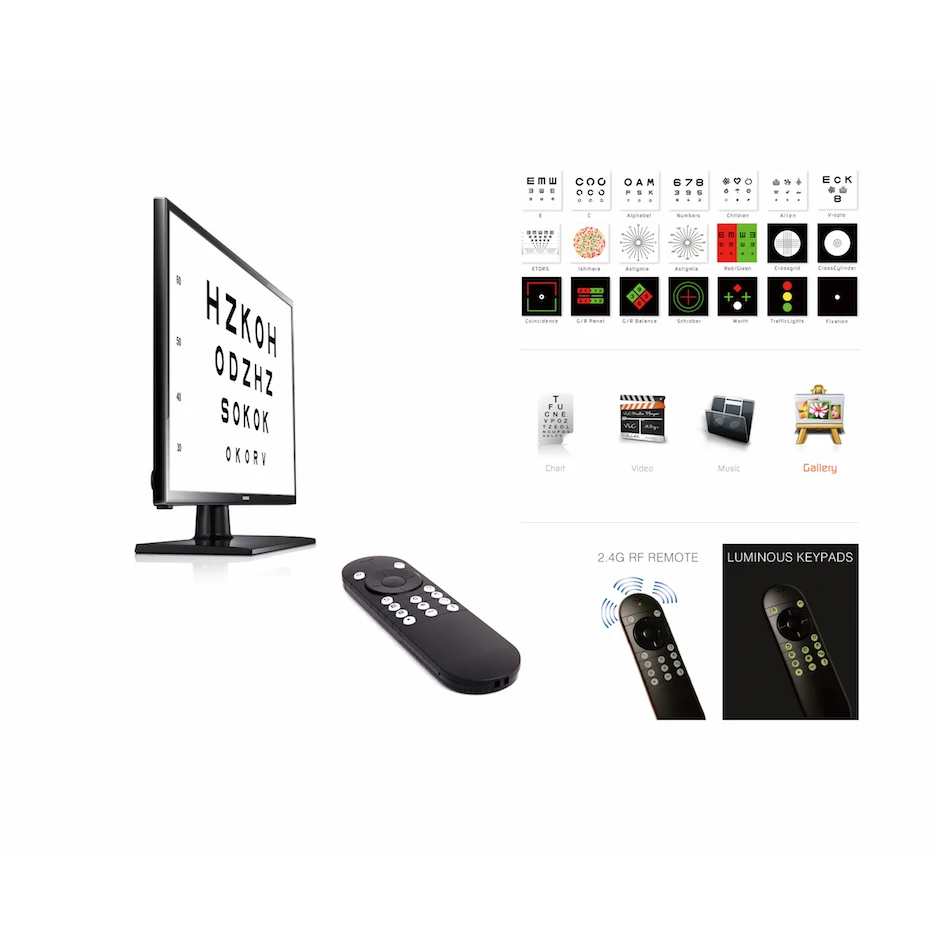 Lcd eye test software LED vision chart dongle