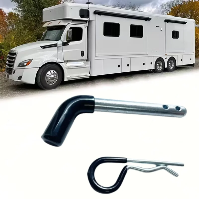 

2 шт., штифт для сцепного устройства прицепа для автофургона диаметром 1/2 дюйма, штифт и зажим с ручкой с виниловым покрытием, износостойкие аксессуары для автофургонов