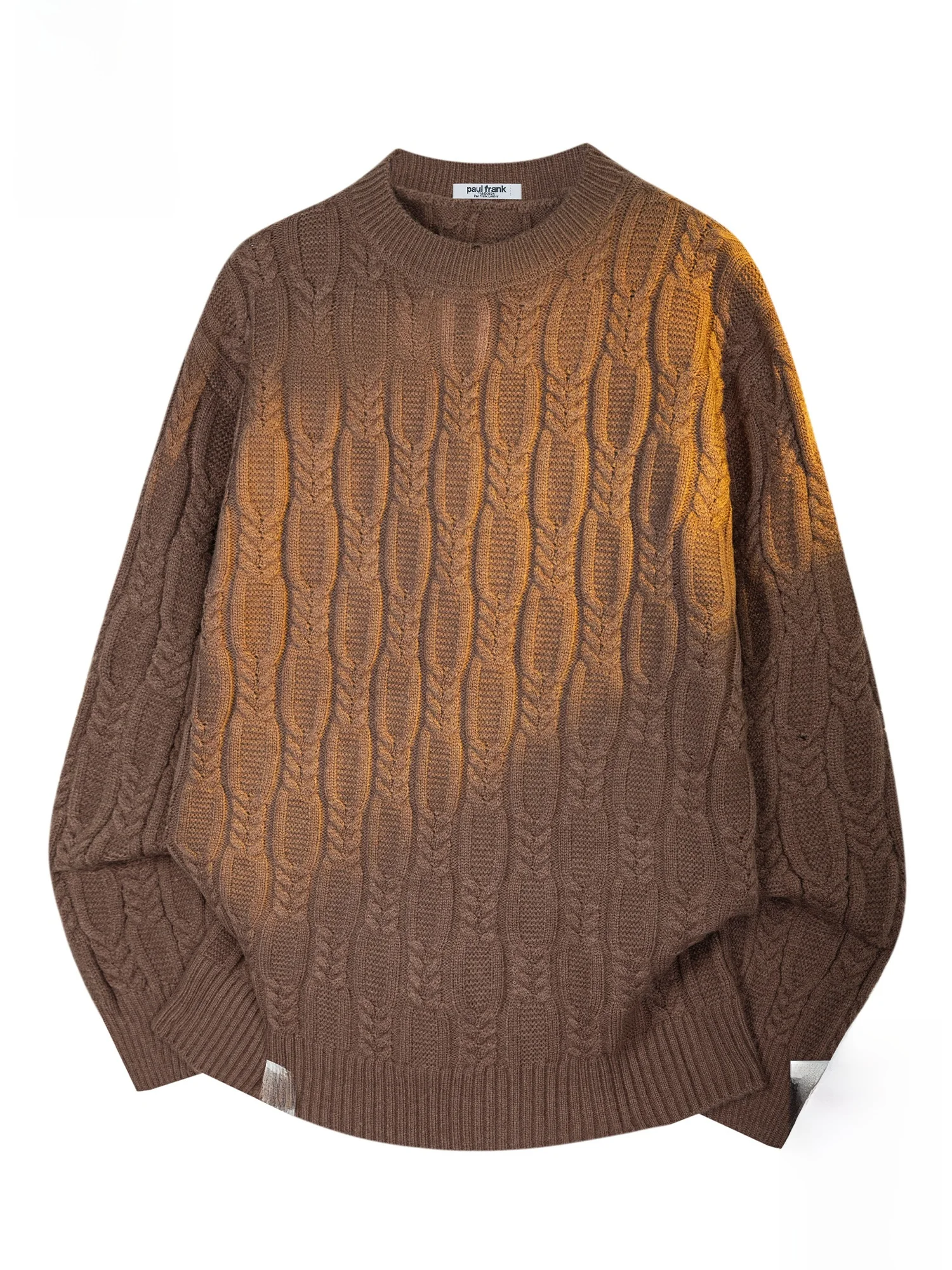 

PaulFrank Knitted round Ne Sweater for Men Warm Retro Sle Spring Autumn Pure Color Versatile Couple's Long Sve Top