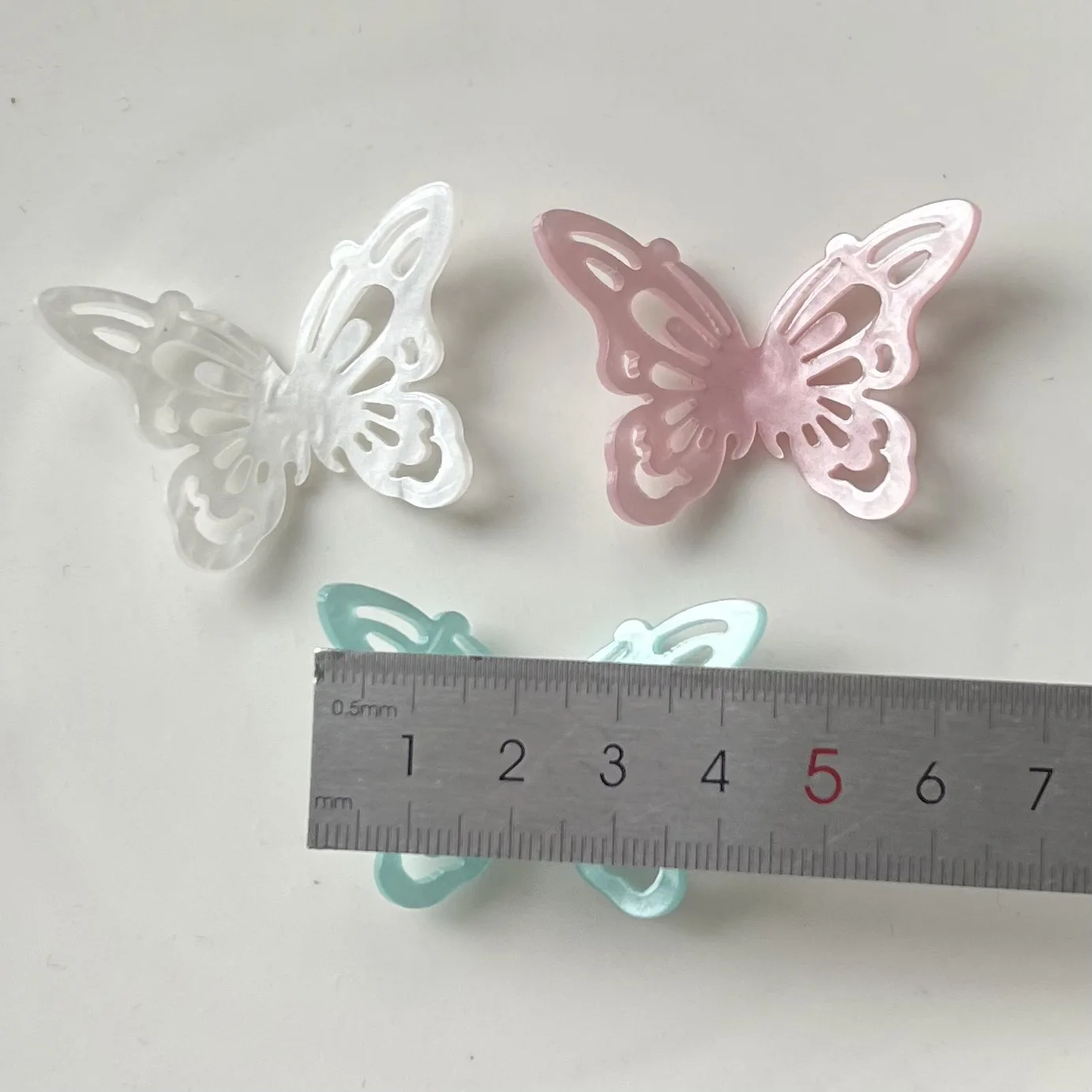 2pcs miniso colorful butterfly series cartoon acrilico flatback cabochon artigianato fai da te materiali creazione di gioielli charms