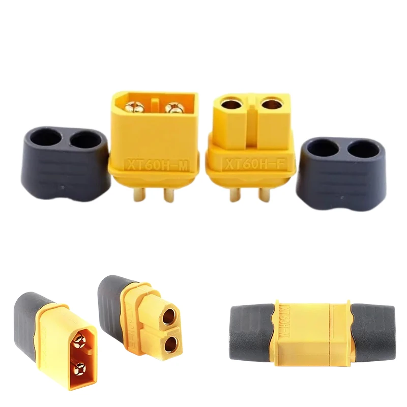 Original Amass XT60H-M/F Male Female Connector Plug with Sheath Solder Type for RC Lipo Battery ESC Motor Drone