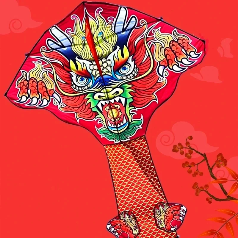 Envío Gratis, pipa de dragón chino de 100m, línea de mango volador, pipa para adultos, pipa grande, pipas voladoras coloridas, juguetes programables, manga de viento