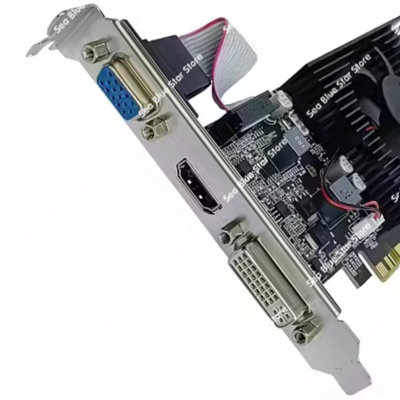 GT210 1G Independent Graphics Card Office Half Height Small Chassis Knife Card Bright Machine Card DVI + VGA + HDMI Interface