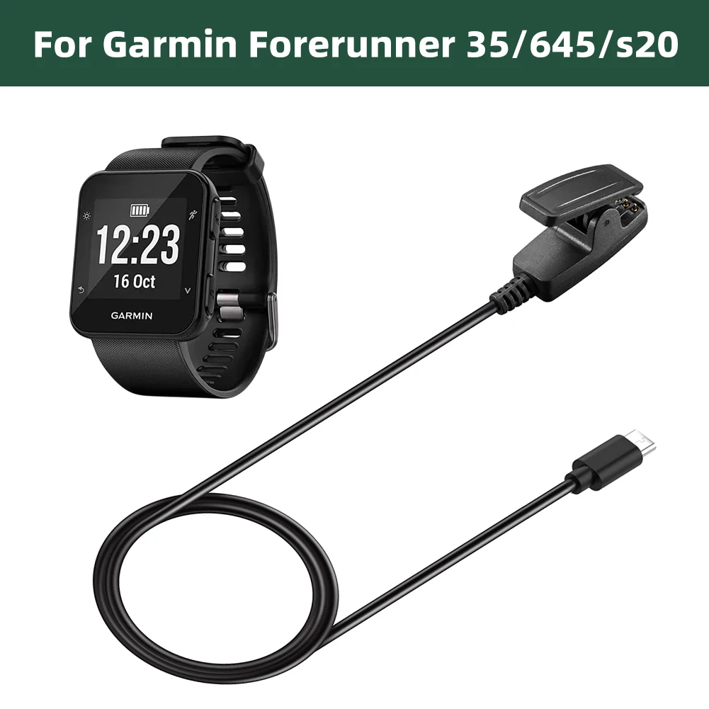 USB Clip Charger Cable for Garmin Forerunner 35/645/s20 Vivomove Trend USB Cable Charger Watch Charging Cable Clip Accessories