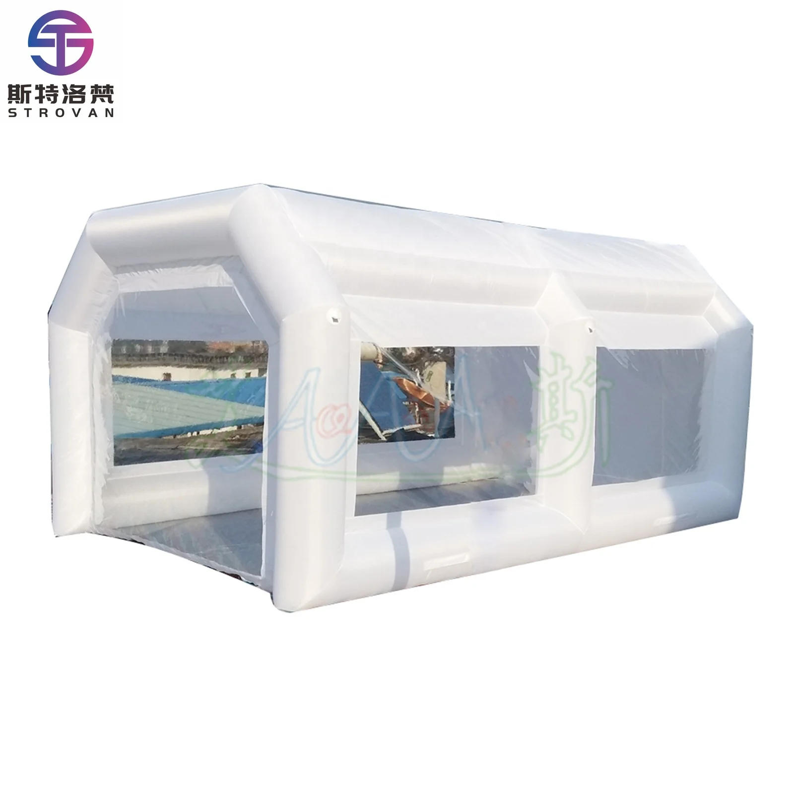 

STLF Portable Mini Inflatable Spray Booth Car Painting Oxford Garage Working Tunnel Canopy Air Blower Truck Airplane Outdoor Eve