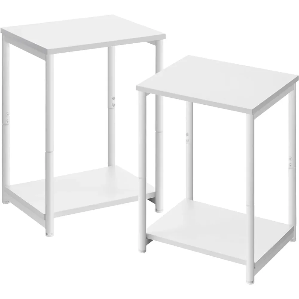 

VASAGLE Side Tables Set of 2, Small End Table, Nightstand for Living Room, Bedroom, Office, Bathroom, White ULET272W14