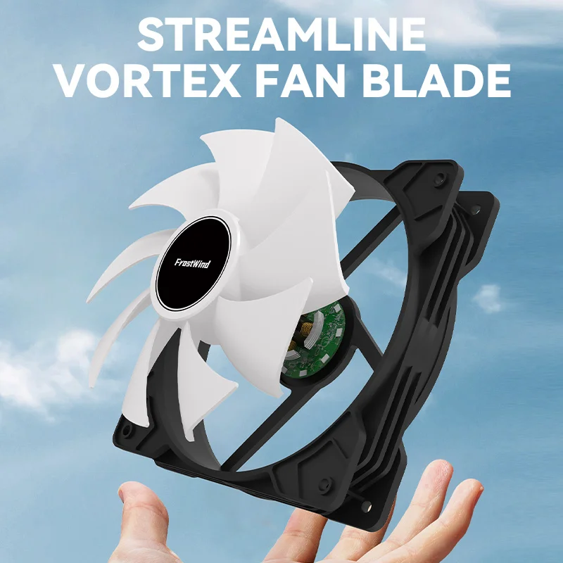 مروحة هيكل SilentEdge12v 12 سم، مروحة غير لامعة 12025، 3Pin كبيرة، مروحة تبريد للكمبيوتر، صامتة، حجم هواء عالي، تهوية ممتازة #3