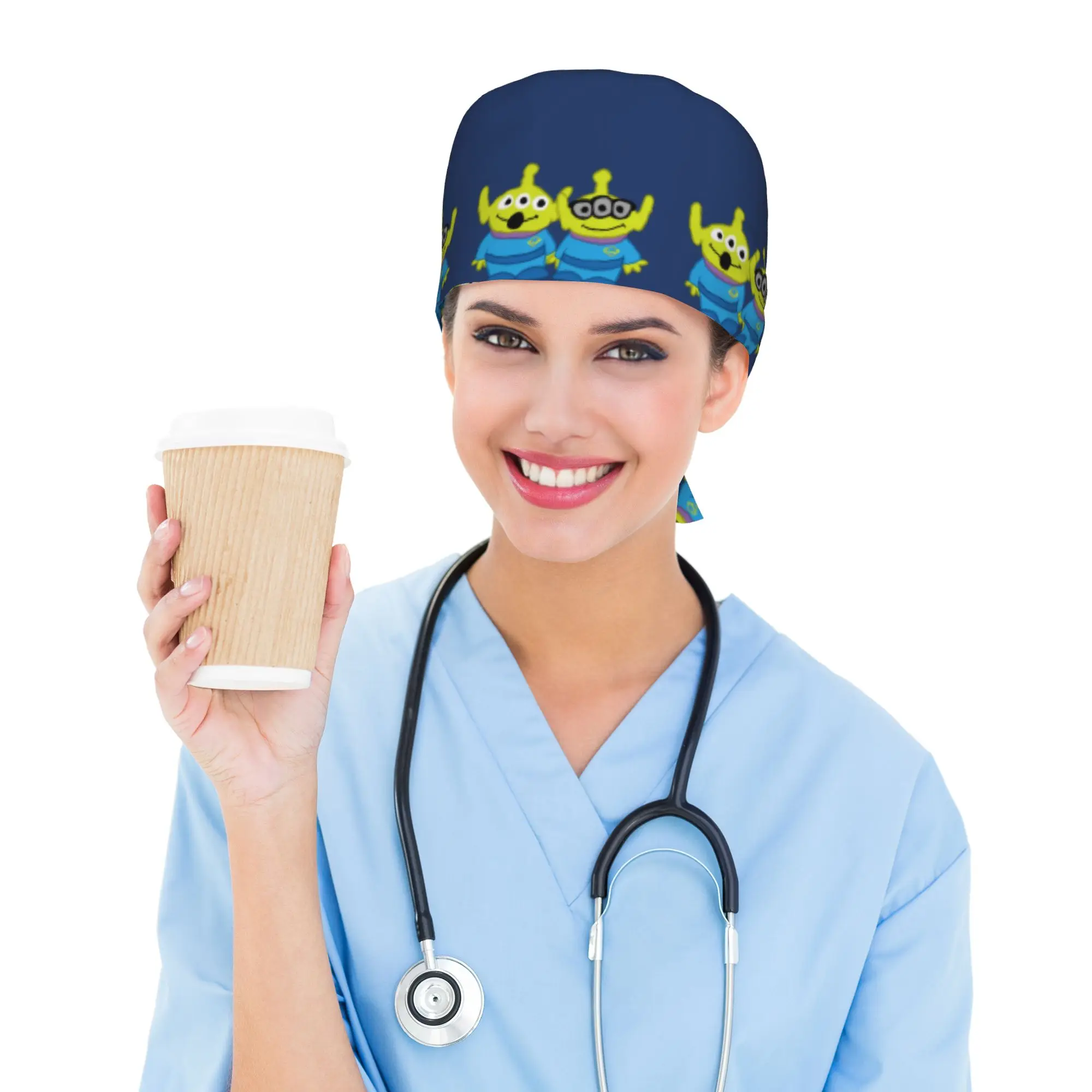 Custom T-Toy Cartoon S-Story Cleaning Working Cap Cool Men Women  Scrub Cap Surgicals Hat Nurse Scrubs Hat For Dentist