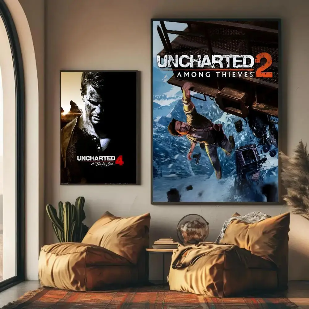 Uncharted Poster Self-adhesive Wall Mural Art Waterproof Sticker For Bar Room Decor High Quality Print Gift