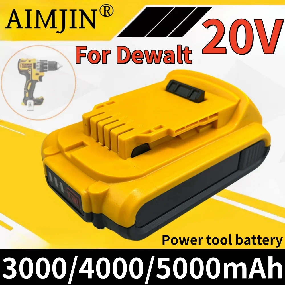 

20V 3000/4000/5000mAh DCB200 Li-ion Rechargeable Power Tool Battery for Dewalt DCB203 DCB181 DCB180 DCB200 DCB201 DCB201-2 L50