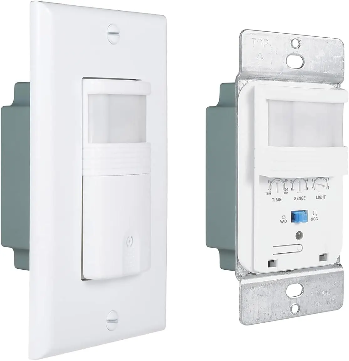 Required neutral line, unipolar only (not 3-way), indoor wall occupancy sensor with wall panel, adjustable timer