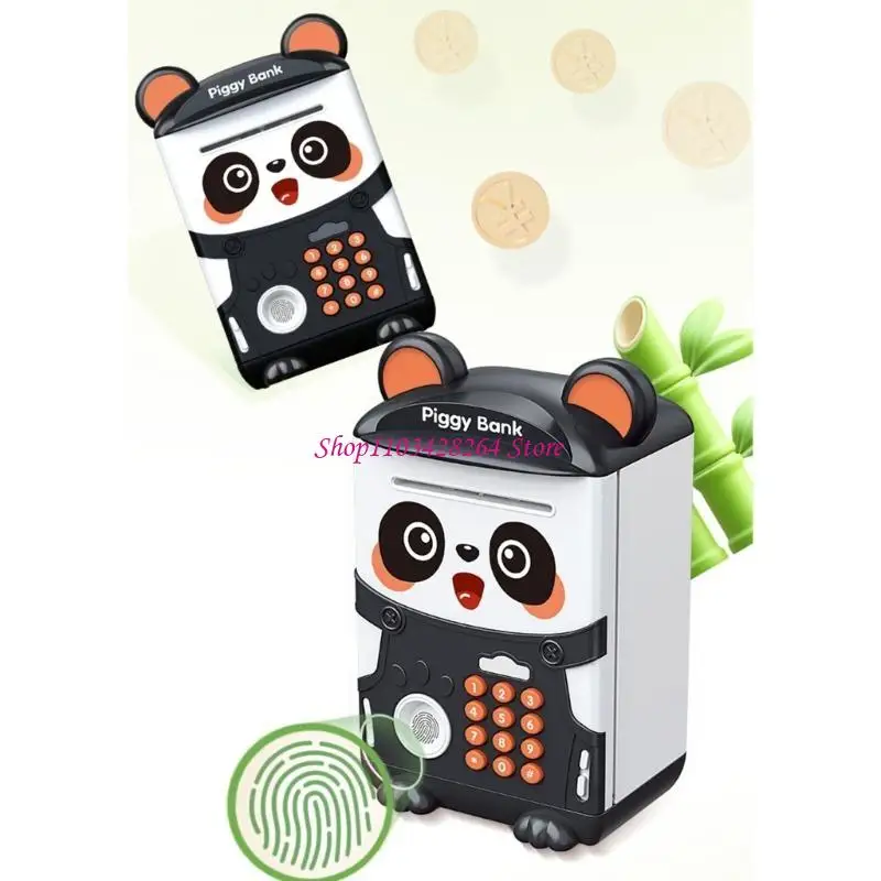 Kids Piggy Ornaments Couvre Carton Carton Panda Case verrouillage pour le thème Sauver l'argent Consieur peut