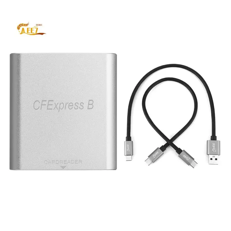 

AEE7-Portable Type C To Cfexpress B Card Reader 10Gbps Memory Card Reader Drive-Free For Laptop Computer Phone Chromebook