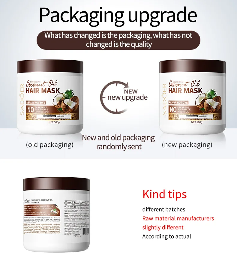 500 جرام ماسكارا دي كابيلو هيدرتانتي دي كوكو، بولمار أوس نيلز دي كابيلو فريز، رباقة سواف ريفريسنتي غير مهيج