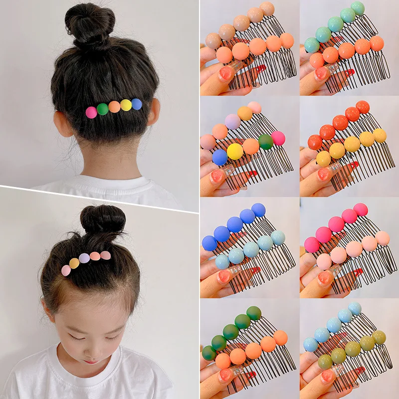 

Fashion Children's Hairpins Little Girls Bangs Broken Hair Hairpins Girls Candy Color Sweet Cute Insert Comb Hair Accessories