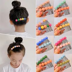 Fashion Children's Hairpins Little Girls Bangs Broken Hair Hairpins Girls Candy Color Sweet Cute Insert Comb Hair Accessories