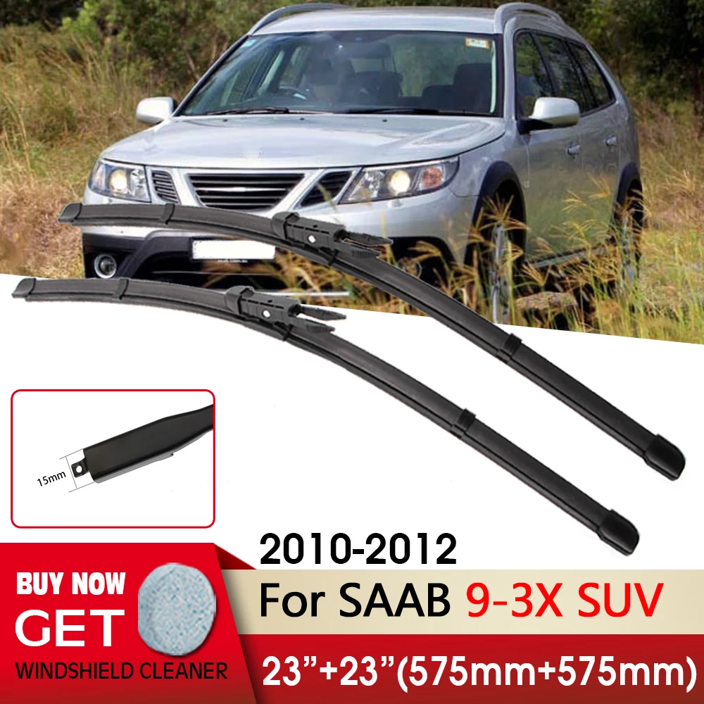 

Car Wiper Front Wiper Blades 23"+23" For SAAB 9-3X SUV 2010-2012 Fit Pinch Tab Arm Windscreen Wipers Auto Accessories