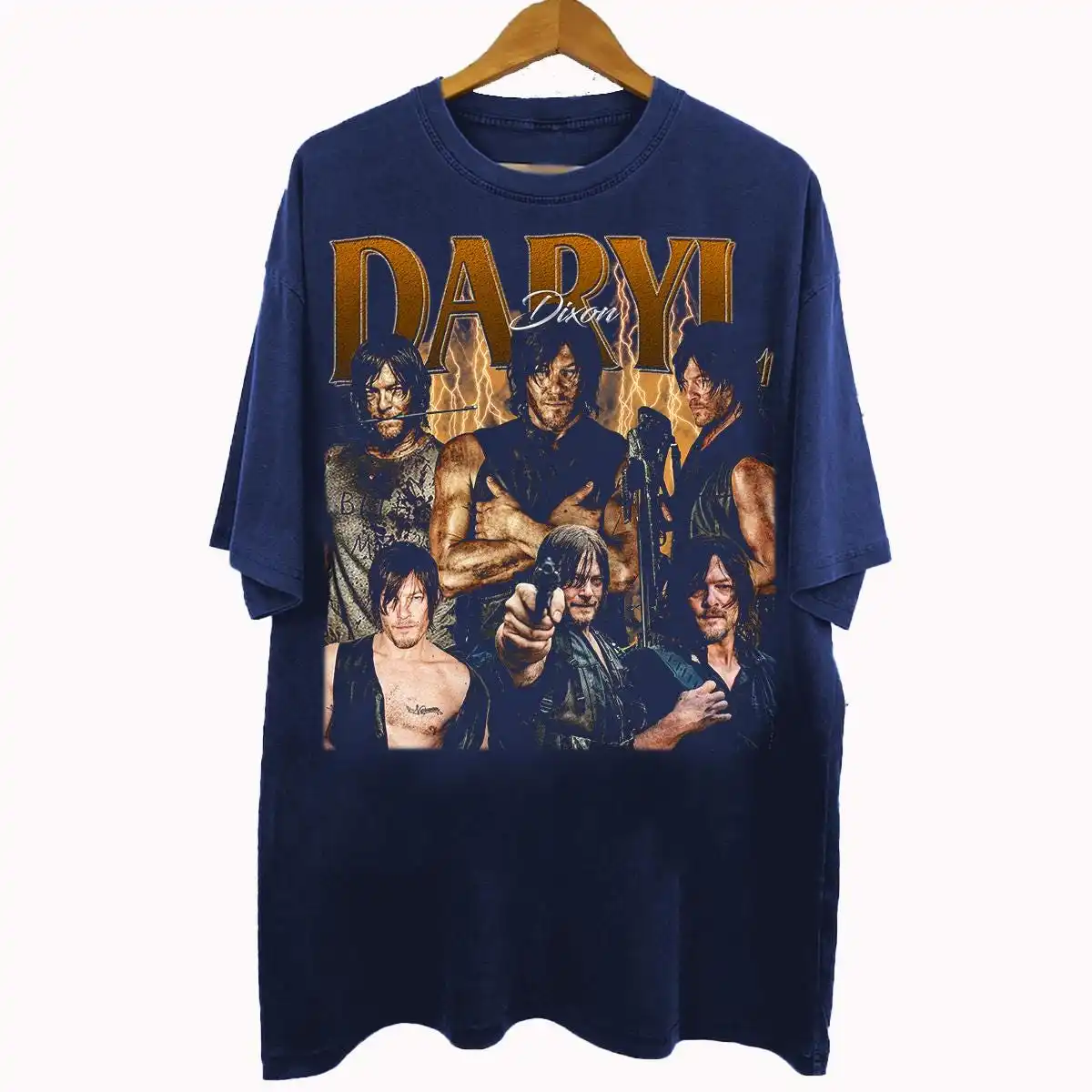 Vintage 90s Bootleg Style Daryl Dixon T-Shirt, Daryl Dixon The Walking Dead Movie Gifts for Man and Women Unisex T-Shirt