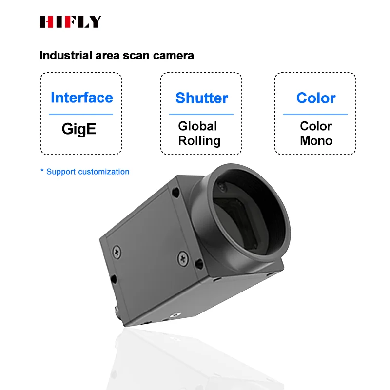HIFLY Positioning Screw Holes Chassis CMOS Sensor Area Scan 14FPS 8MP 1/1.8