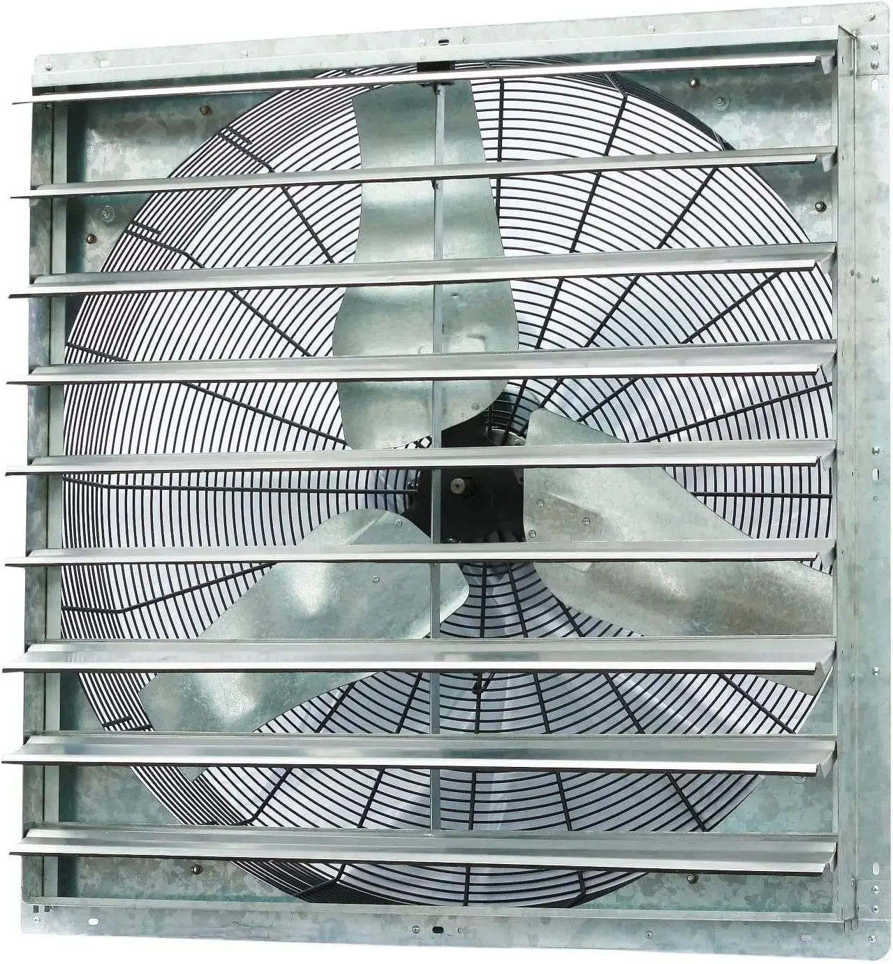 

36" Wall Mounted Shutter Exhaust Fan - Automatic Shutter - Single Speed - Vent Fan For Home Attic, Shed, or Garage Ventilation