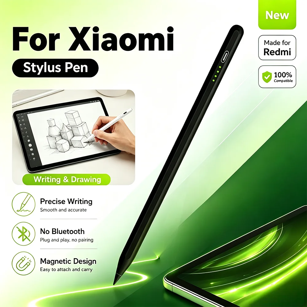 Stylus Pen for Redmi Pad Pro 2 SE, Tilt Sensitivity Touch Pen for Xiaomi Pad 6 7 8 Pro, Capacitive Stylus for  Android Universal