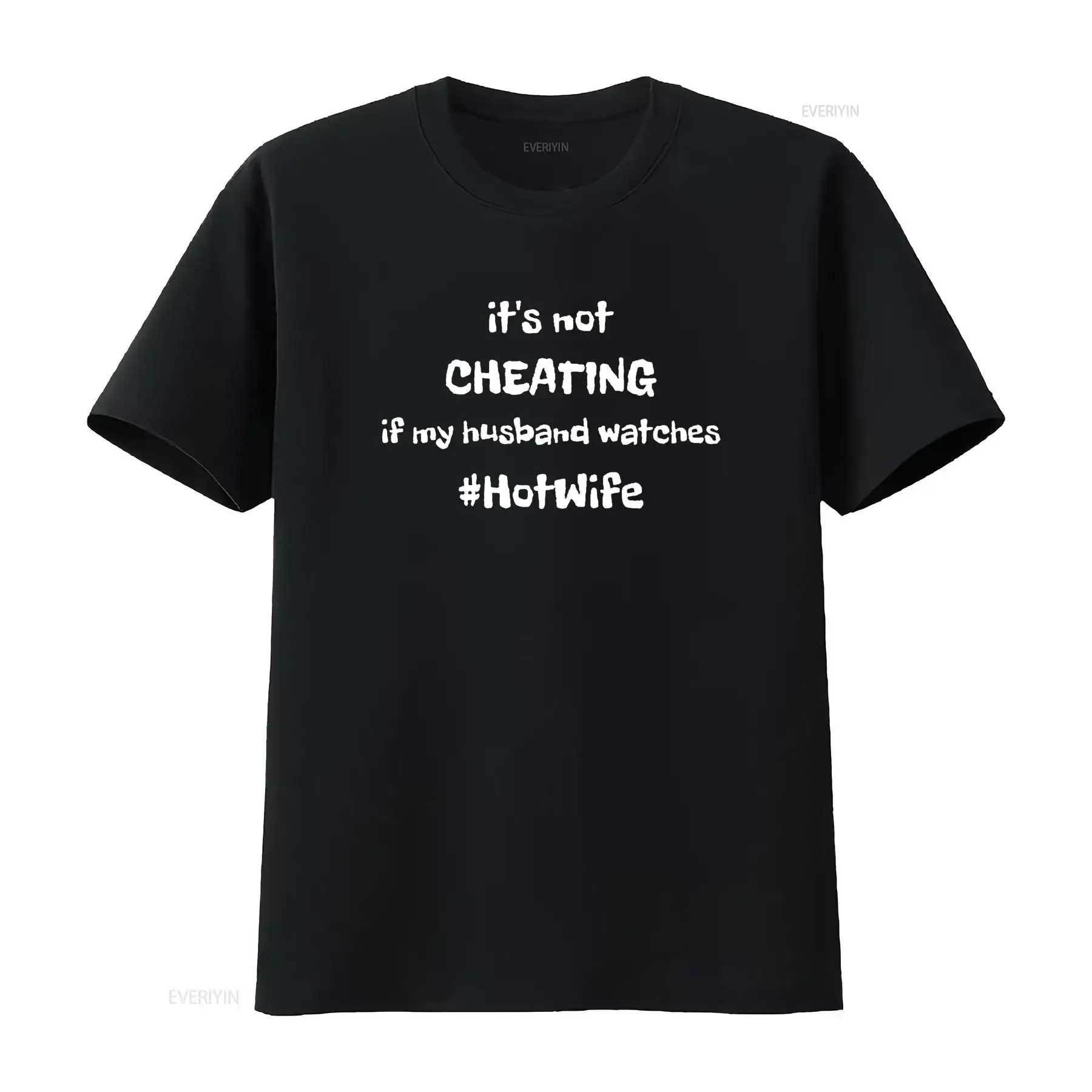 Hotwife T Shirt It S Not Cheating If My Husband Watches vintage Washed graphic Stylish Comfortable Soft homme