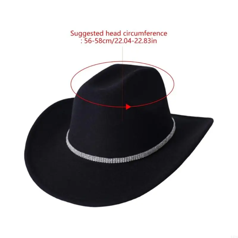 قبعات L5YA مريحة لراعية البقر خفيفة الوزن من الأكريليك ذات تصميم غربي جمالي