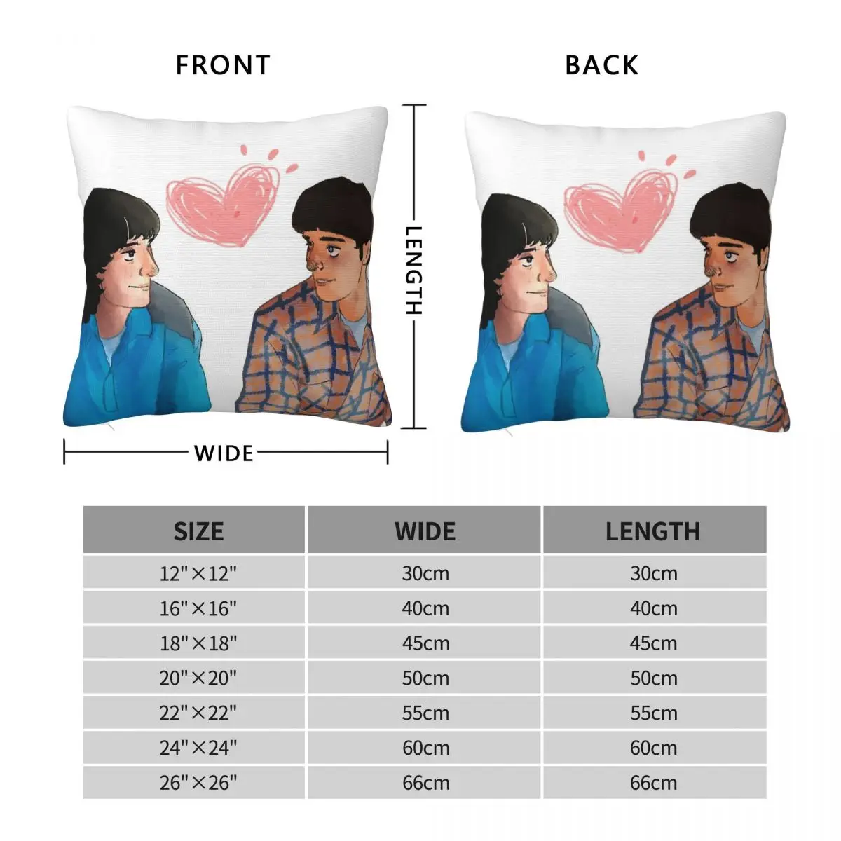 Mike Wheeler Will Byers Pillowcase Polyester Linen Velvet Pattern Zip Decorative Bed Cushion Cover