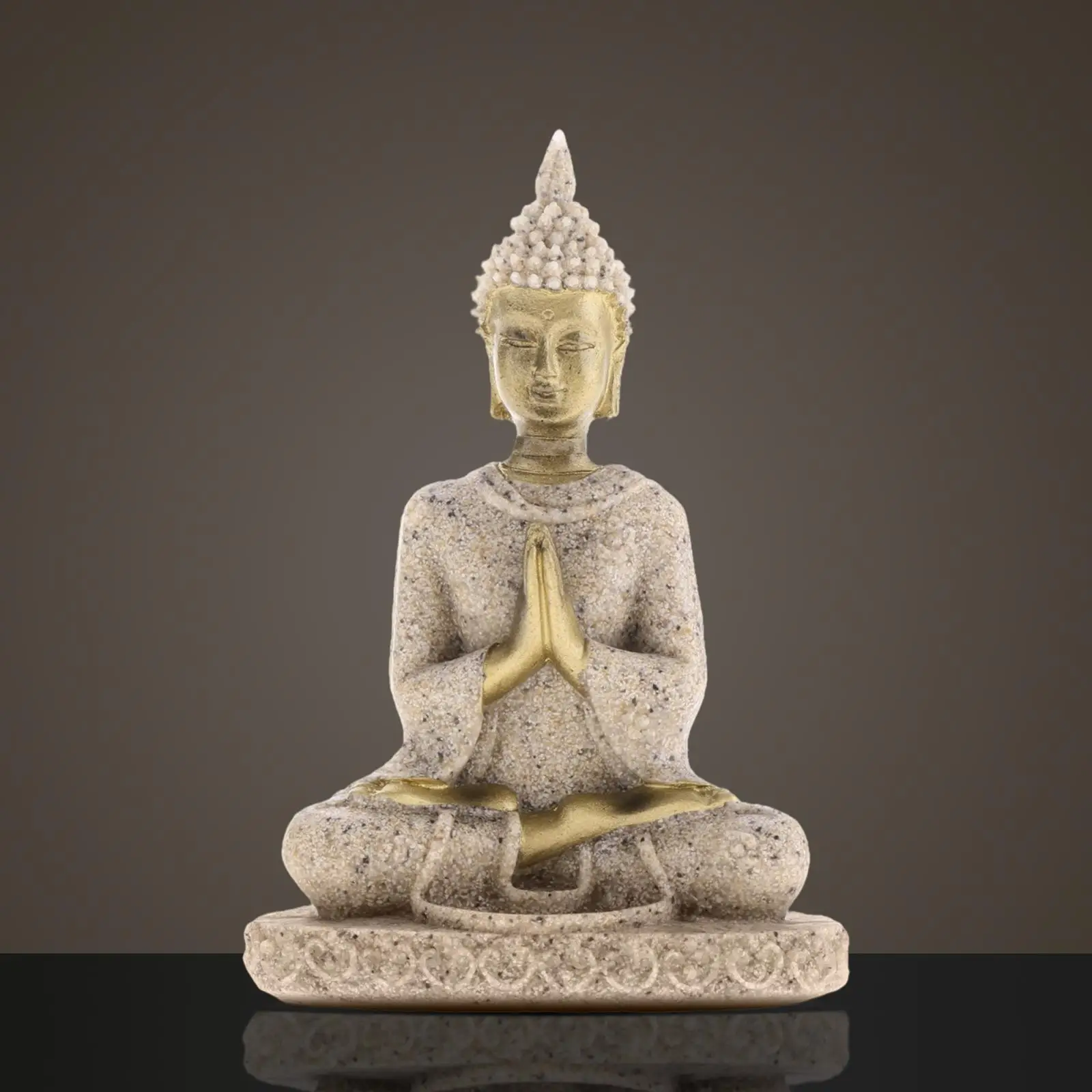 Large Ganesha Sandstone Buddha Statue Hand Carved Elephant Sculpture Hindu Religious Item for Living Room