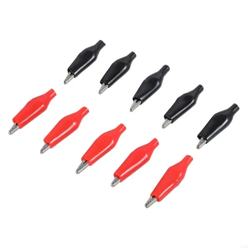 

31KA Hot 10x 28mm Leads for Crocodile Test Clip Fr Electrical Jumper Wire C