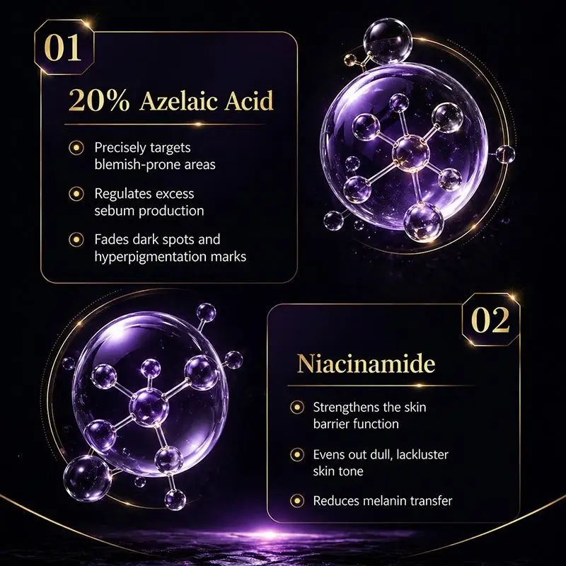 20% Azelaic Acid essence Cream Moisturizes and Softens Skin Targeted Acne Treatment  Soothes and Repairs, Oil Control&Balance