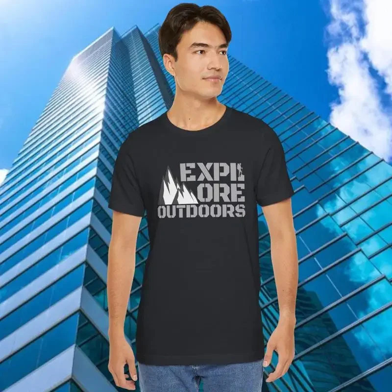 Explore Outdoors Travel Quote T Shirt Mountain Adventure Hiking Wanderlust Nature Lover Top Outdoor