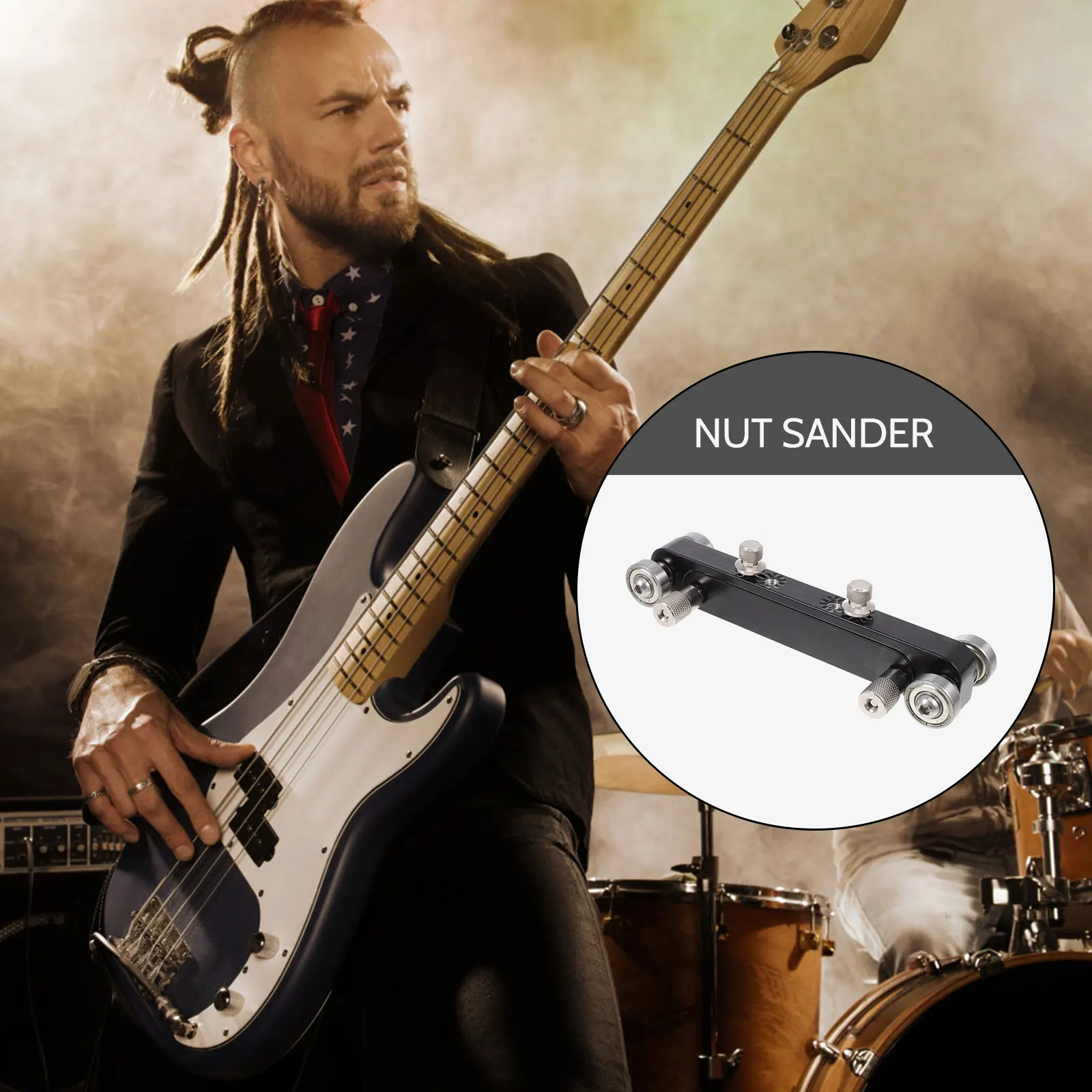 

String Pillow Sander Guitar Sanding Block Attachment Bass Nut Luthier Tools