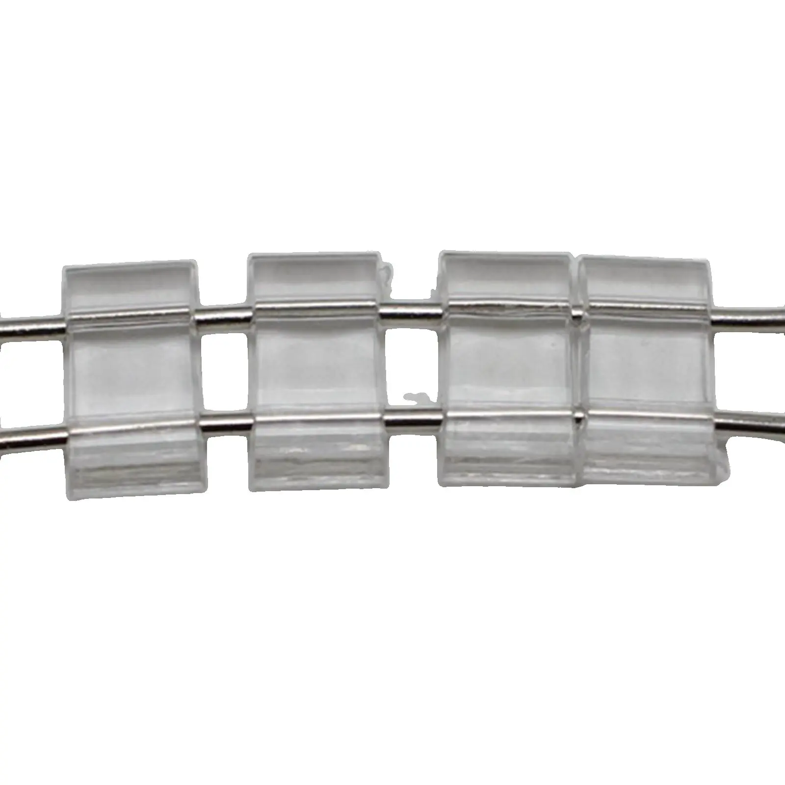 100pcs  Transparent Acrylic Flat Square Spacer Beads 18x9mm Two Hole for Jewelry Making DIY Bracelet Necklace Craft