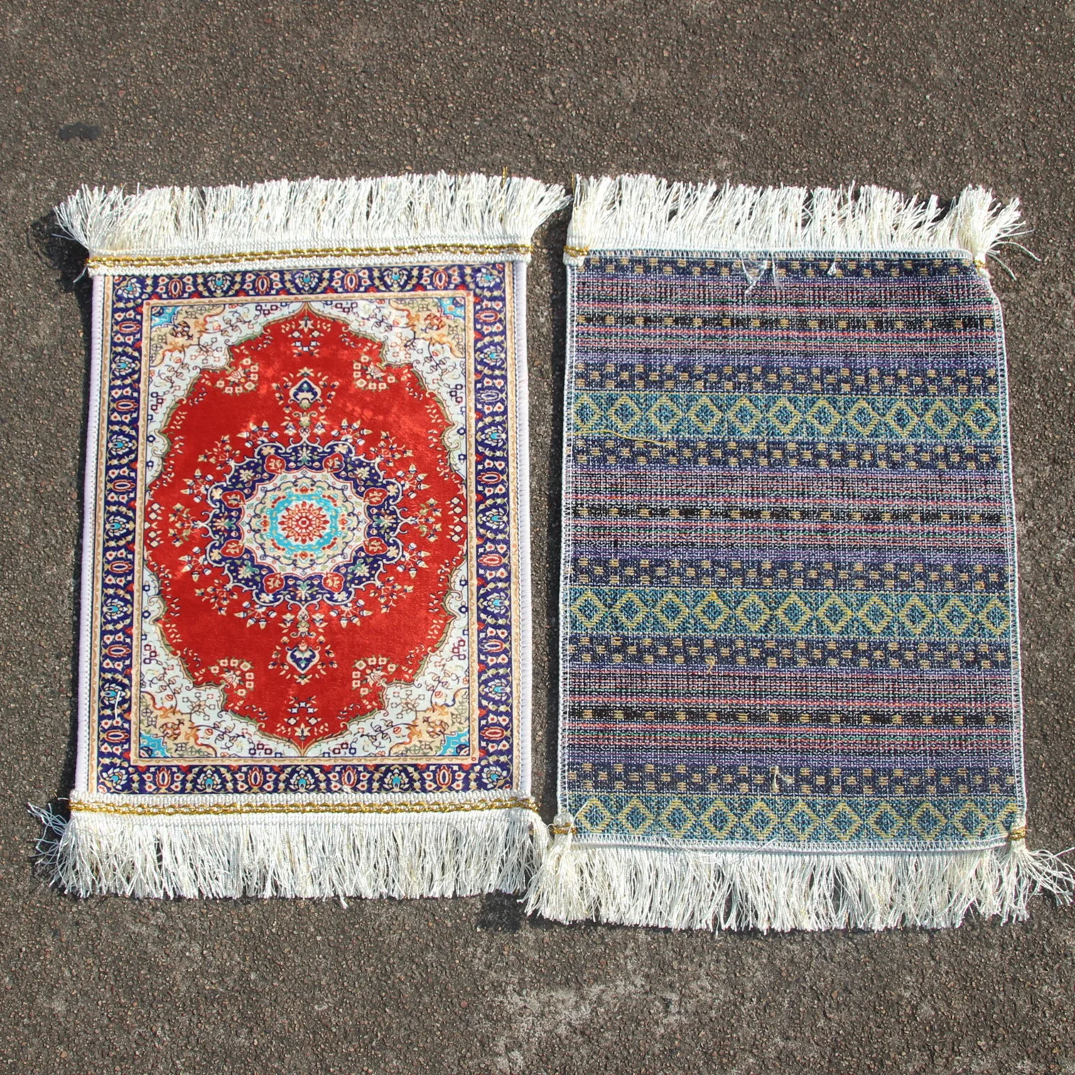 Small Portable 35cm X40cm Muslim Islam Embroidery Kneeling Poly Mat Prayer Rug Carpet Blanket New