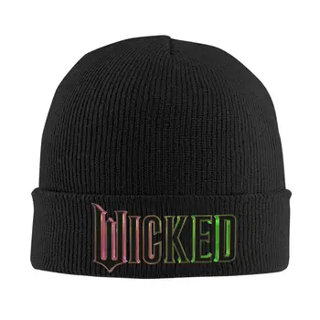 Erkekler kadınlar örgü manşet bere wicked film Merch sıcak örme kapaklar kaput örgü şapka